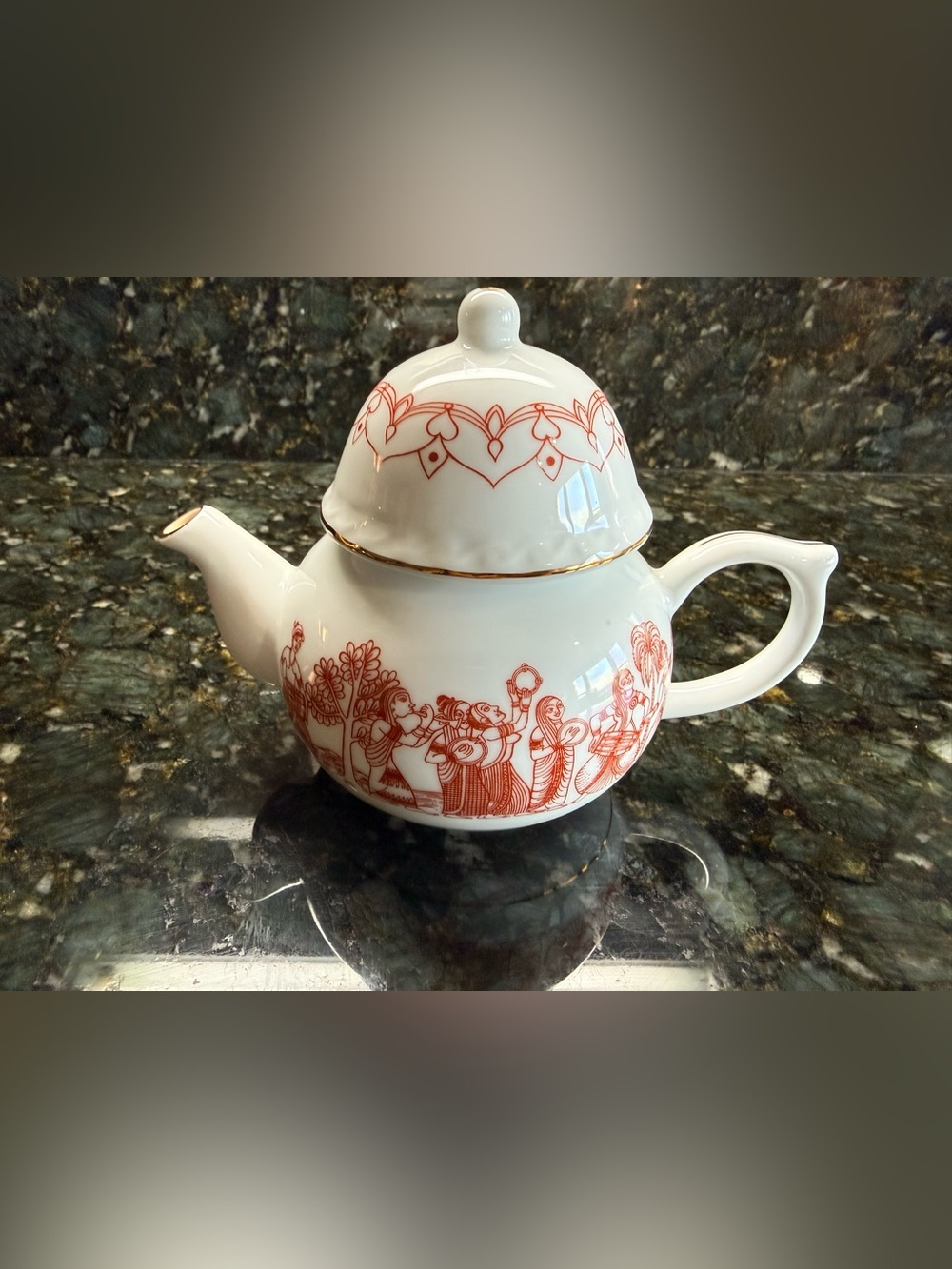 Vintage Mlesna Tea Pot | 80/90’s | Egyptian Design | Filter Holder | Collectible